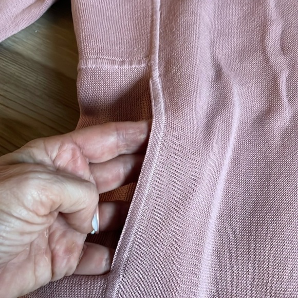 Talbots open cardigan Mauve Pink Cotton blend Size M Casual Pockets Relaxed - Picture 4 of 12